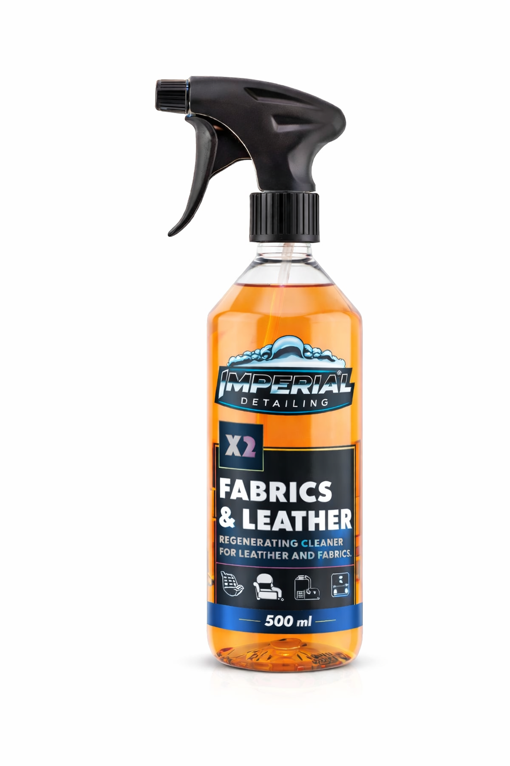 Imperial Detailing X2 Fabrics & Leather – Limpiador para cuero y tejidos de coche